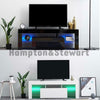 NEW White/Black LED TV Stand Cabinet Unit High Quality 130cm LED Lights