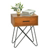 Small Industrial Side Table Vintage Style Bedside Nightstand Cabinet Urban Unit