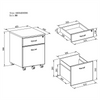 Two Drawer A4 Suspension Filing Pedestal w Lock Home Office Piranha Blenny PC 10