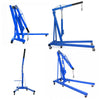 2 Ton Tonne Hydraulic Folding Engine Crane Stand Blue Hoist Lift Jack Adjustable