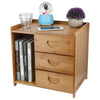 Bamboo Chest of Drawers Bedside Table Cabinet 3 Drawer Bedroom Storage Furniture