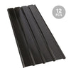 Mondeer 12 PCs Corrugated Roof Sheets Profile Galvanized Metal Roofing Black