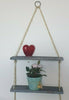 Rustic Vintage Shelves Handmade Wooden Natural Wood Floating Hanging Rope Shelf