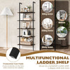 5-Tier Ladder Shelf Bookshelf Wall Mounted Storage Organizer Plant Display Rack