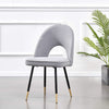 1/2/4/6 Velvet Dining Chairs Set Padded Seat Metal Leg Kitchen Home Office Chair