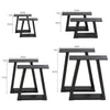 2pcs Black Industrial Metal Steel Table Leg Dining Bench Cabinet Office Desk Set