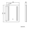 LED Bathroom Mirror With Illuminated Lights Touch Sensor Wall Mounted 450x600mm