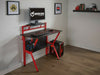Virtuoso Black Gaming Computer Desk Table Red Headphones Holder