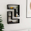 vidaXL Wall Shelves 2 pcs Black 50x15x50 cm Chipboard GF0