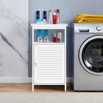 Bedside Table Cabinet Bathroom Cabinet Sofa Side Table Home Living Room White BN