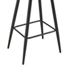 Set of 2 Breakfast Bar Stools Velvet Padded Seat Kitchen Pub Bar Chair Grey Blue