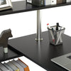 Mondeer L Shaped Computer Desk Corner Desk 360 Degree Rotatable Shelve Black