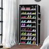 DUSTPROOF 10 TIER 27 PAIR SHOES CABINET STORAGE ORGANISER RACK STAND HOLD CANVAS