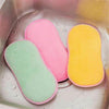 3X Mixed Colour Double Side Dish Cleaning Sponges Scouring Pads Kitchen Bathroom