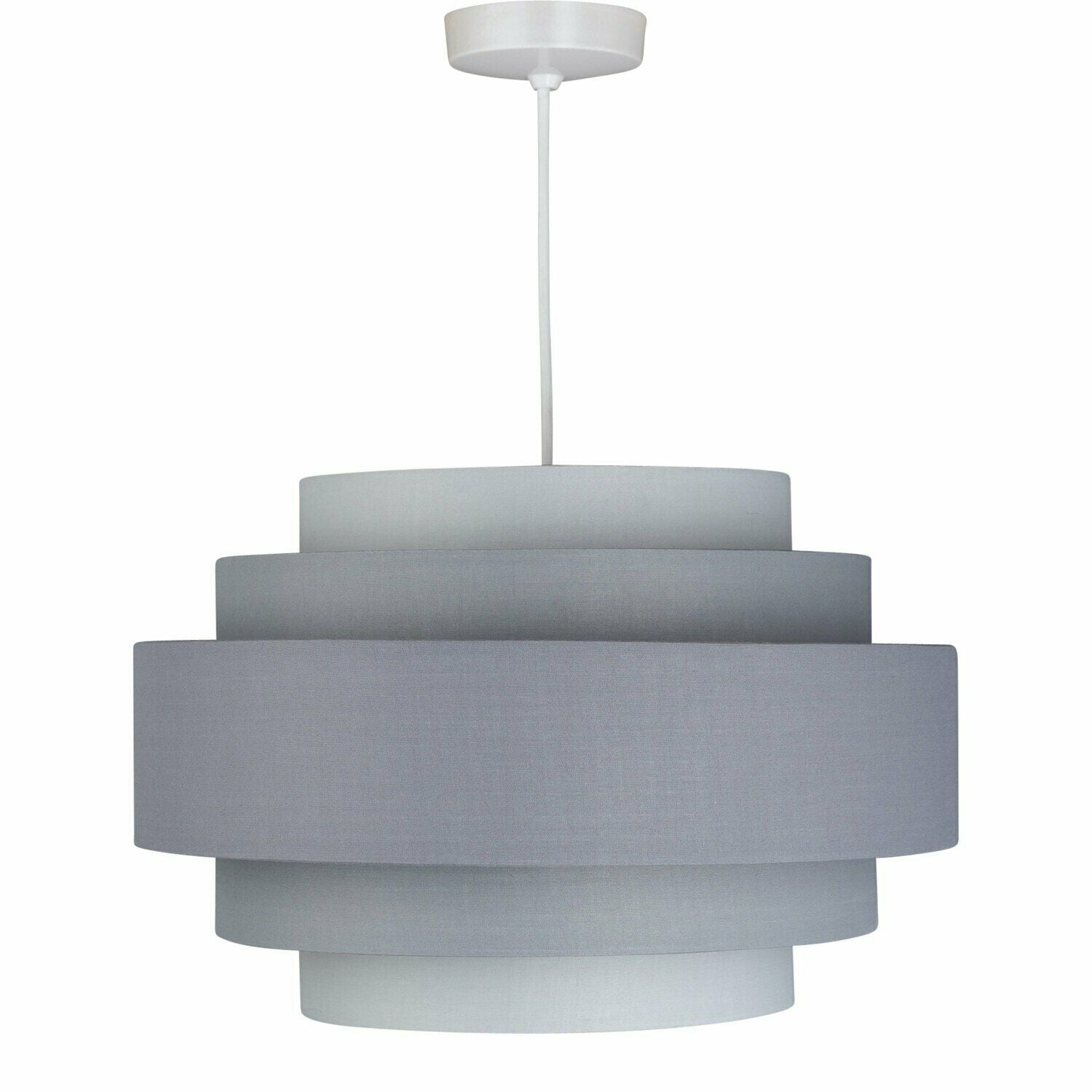 Modern Easy Fit Ceiling Light Shade 5 Tier Ombre Grey Pendant Lighting