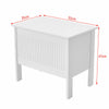 WOODEN BATHROOM STORAGE CHEST WHITE CABINET LAUNDRY CLOTHES BASKET BIN UNIT