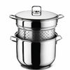 Stainless Steel Spaghetti Pasta Pot Pan Set Stockpot Strainer Induction Base