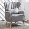 Wing Back Upholstered Armchair Relax Single Lazy Sofa Lounge Chair W/Footstool