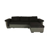 NEW Corner Sofa Bed with Storage, Black Fabric + Grey Leather. Very COMFORTABLE!