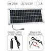 20W 12V SOLAR PANEL REGULATOR TRICKLE BATTERY CHARGER RV AGM Complete Kit 2021!