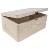 Wooden Memory Keepsake Storage Box with Lid-Clasp / Natural Decorative Wood