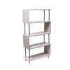 5 Tier S-Shaped Bookshelf Bookcase Shelf Storage Wood Furniture for Home Office