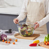 Glass Bowl Salad Spinner 4.75Qt Large Vegetable Dryer Washer BPA-Free