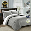 100% Hotel Quality Bed Set Striped Duvet Cover & Pillowcase Single Double King