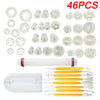 46pcs Cake Decorating Fondant Sugarcraft Icing Plunger Cutters Tools Mold Mould