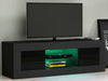 Modern Black TV Unit Cabinet Stand Sideboard High Gloss Doors RGB LED Lights