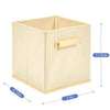 6 Pcs Folding Fabric Square Storage Cubes Box Clothes Organizer Cabinet Drawer