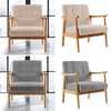Scandinavian Wood Accent Armchair Sofa Lounge Chair Living Room Occasional Seats