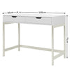 COMPUTER DESK WITH 2 STORAGE DRAWERS HOME OFFICE STUDY WRITING DESK WOODEN TABLE