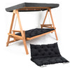 Garden Outdoor 2 Seater Bench Swing Hammock Chair Seat Cushion Pad with Backrest