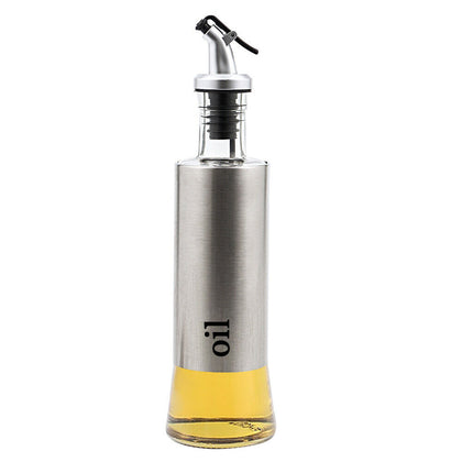 500ml Oil Dispenser Stainless Steel Glass Olive Oil Bottle Kitchen Pourer