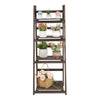 Foldable 4 Tier Wooden Ladder Storage Rack Display Stand Shelving Unit Bedroom