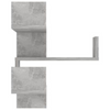 Set Of 3 Corner Shelves Wooden Wall Storage Grey Display Bookcase Shelving Unit