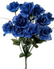 12 Heads Stems Artificial silk Flowers openRose Bunch Wedding Home Grave Outdoor