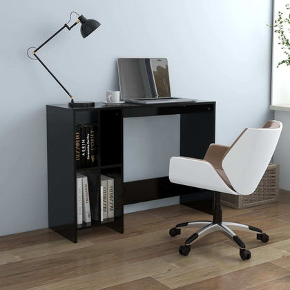 Black Modern Small Writing Table Workstation Study Room Office PC Laptop Table
