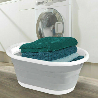Large 24L Collapsible Laundry Basket Folding Clothes Washing Pop Up Storage Bin