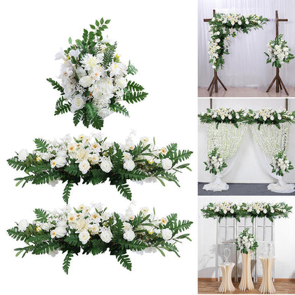 3pcs Artificial Flower Row Wedding Party Table Centerpiece Arch Flower Garland