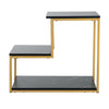 3 Tiers Sofa End Side Coffee Table Bedside Table Night Stand Lamp Marble Effect