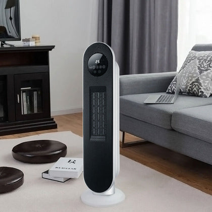 Electric Tower Fan Heater 2KW PTC Ceramic Space Heater with Remote Control Timer