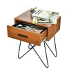 Small Industrial Side Table Vintage Style Bedside Nightstand Cabinet Urban Unit
