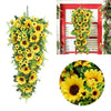 Teardrop Artificial Summer Sunflower Swag Garland Hanging Plant Wreath Home Deco