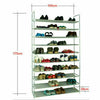 100cm Ultra Large Capacity 10 Layers Non-woven Fabrics & Steel Shoe Rack Gray UK