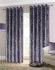 Plush Crushed Velvet Velour Heavy Lined Ready Made Eyelet Ring Top Curtains Pair