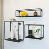 Metal Floating Cube Shelves Storage Shelf Wall Hanging Bookcase Shelving Display