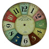 Chic Wooden Large Retro Paris Multicoloured Vintage Style Giant Wall Clock 30CM