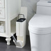 Narrow Trash Can Toilet Brush set Bathroom Home Dustbin Storage Box Container UK